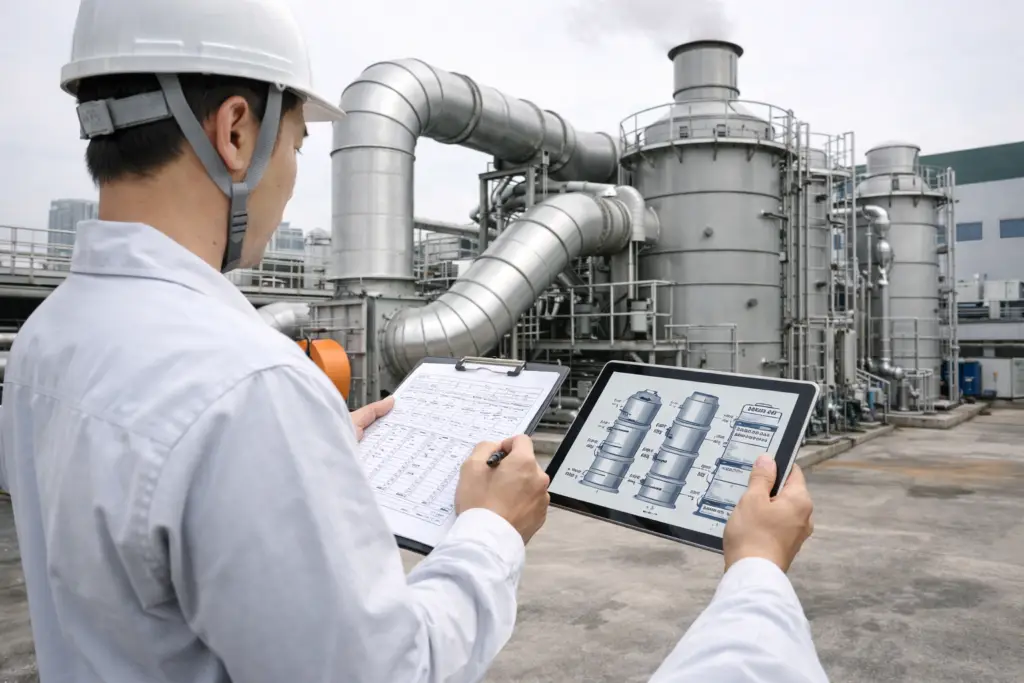 배수처리시설 엔지니어링점검중 이미지