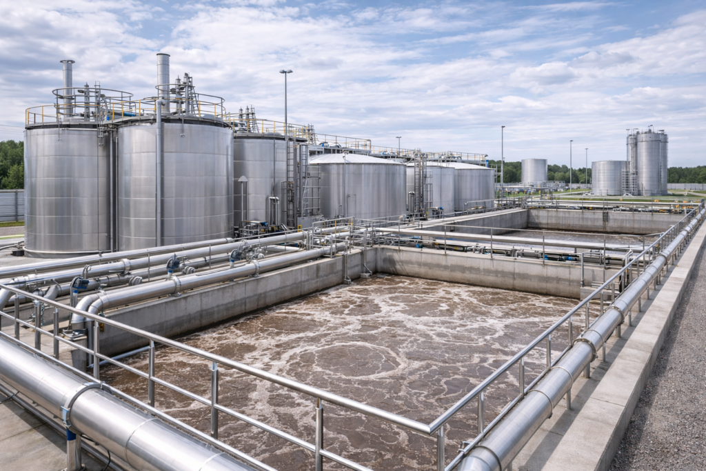 산업 폐수 처리 시설 이미지