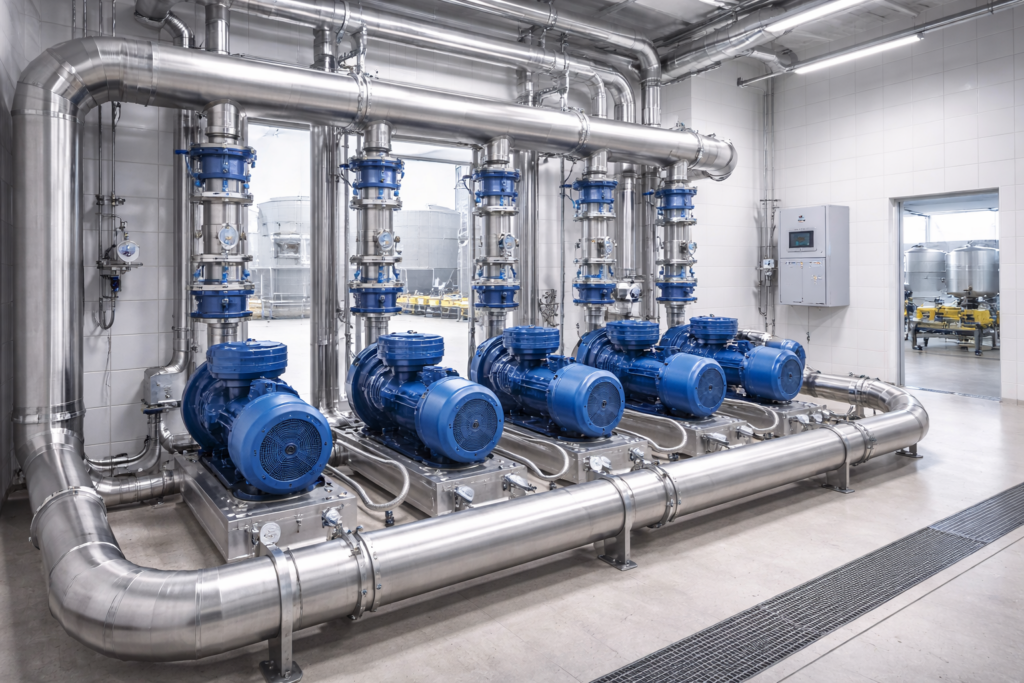 산업용냉각펌프실내부 이미지